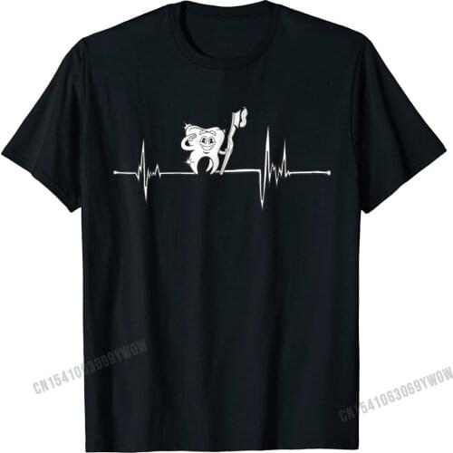 Dentist Heartbeat T-Shirt Great For Dentist - Unisex Camisas Men Simple Style Tops Shirt For Men Cotton T Shirts Design Retro