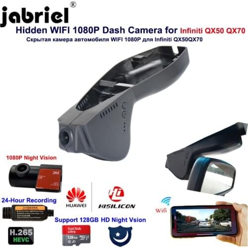 Jabriel Hidden Wifi 1080P 2K Dash cam car dvr camera for Infiniti qx50 qx70 2013 2014 2015 2016 2017 2018 android ex37 g37 fx