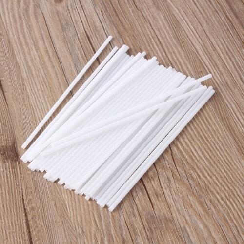 Hot 50Pcs/set Disposal Lollipop Sticks for Candy Pops Non-Toxic Food Grade Plastic Sucker Tubes Sticks for Chocolate Cake Tool