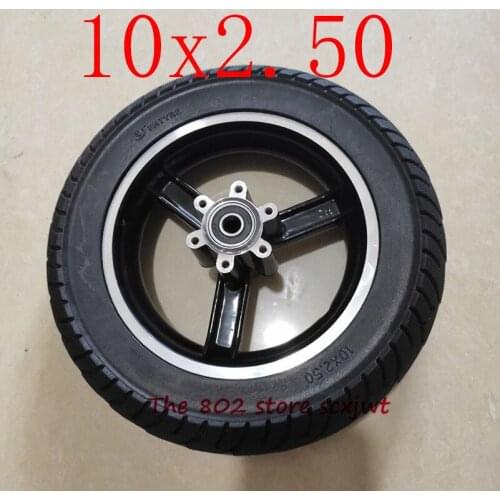 Lightning shipment 10x2.50 Tubeless Wheel Tyres Solid Tyre Non-Inflation Electric Scooter Tires for Electric Scooter Parts
