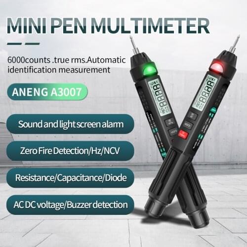 A3007/A3008 Multimeter Digital Multimeter Tester LCD Backlight Auto Sensor Pen Tester 6000 Counts Voltage Multitester