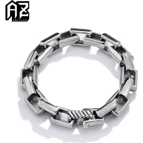 AZ High-Quality 316L Stainless Steel Bracelet For Men Long Link Chain Punk Bracelets Hand Chain for Women Rapper’s Jewelry