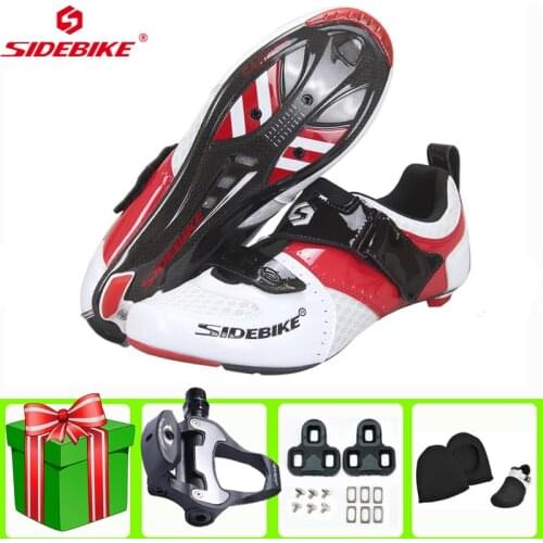 SIDEBIKE 2021 New Road Cycling Shoes Road Sapatilha Ciclismo Bike Self-Locking Carbon Fiber Ultralight Professional Bicycle