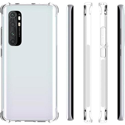 Shockproof Case For Xiaomi Mi Note 10 Lite 10T Pro 5G Cover Clear Silicone TPU Hard Transparent Case For Xiaomi 10 Lite Coque