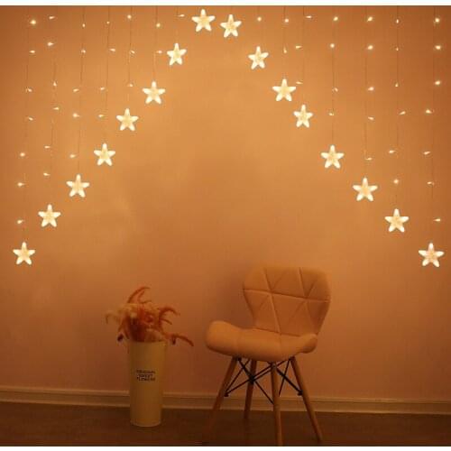 Christmas Decoration For Home Inverted V Curtain Lamp Star Lamp lights illumination String Led Curtain Ice Bar Lamp