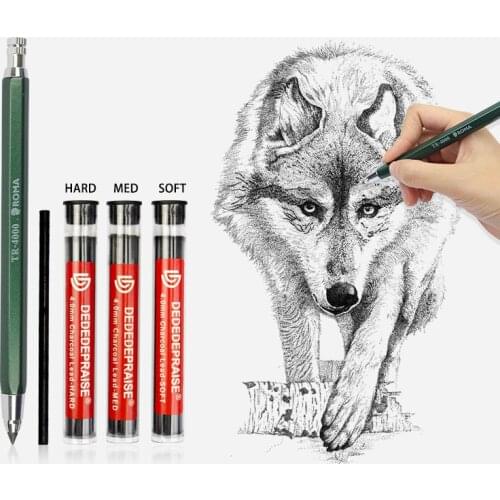 TR-4000 Press Mechanical Charcoal Pencil For Sketch Painting Drawing School Office Supply Stationery Kid Automatic Pencil 4mm