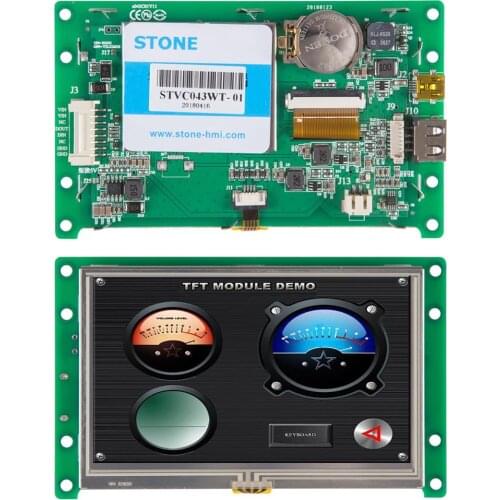 STONE 4.3 Inch 480*272 HMI TFT LCD Touch Screen with Serial Interface+Program for Industrial Use
