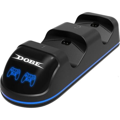 Blue LED Indicator Dual Charge Base Wireless Handle Charger FOR PS4 PS4/SLIM/PRO Gamepads