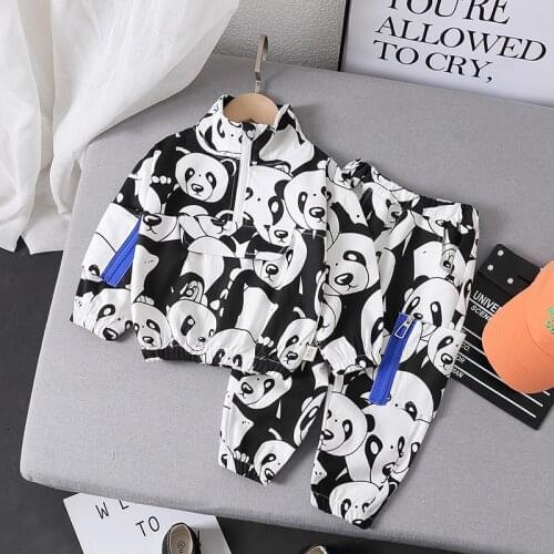 New Autumn Spring Tracksuit For Boys Cartoon Long Sleeve Tops And Pants 2Pcs Baby Boy Outfits Suit Fashion Kids Clothes Boys Set