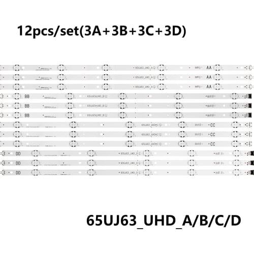 12 PCS/set LED backlight strip for LG 65UK6100PLB 65LG63CJ-CA 65UJ6100 65UJ630A 65UJ630Y SSC_65UJ63_UHD_ D 65UJ6300 65UJ630V