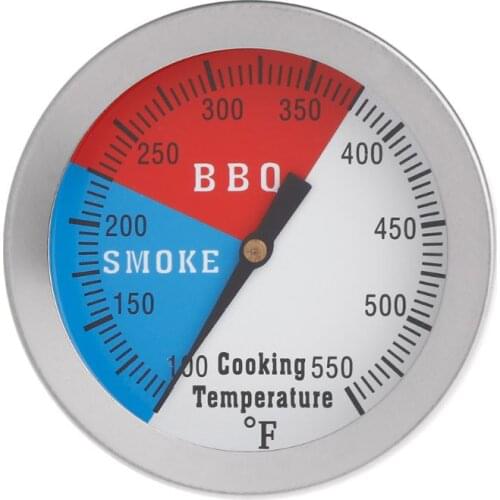 2" 550F BBQ Thermometer Gauge Barbecue Grill Wood Smoker Charcoal Heat Indicator