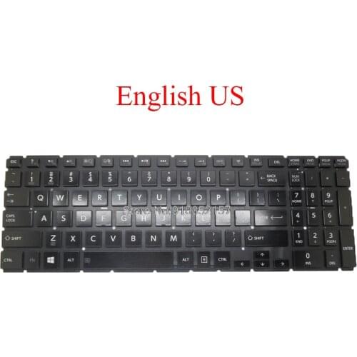 US Backlit Keyboard For Toshiba For Satellite L50-B L55-B L55DT-B S50-B S55-B 9Z.NBCBQ.001 AEBLIU01110 NSK-V90BQ 9Z.NBCBU.201