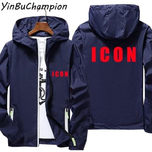 Icon Men Women Windbreaker Fashion Zipper Thin Reflective Sunscreen Skin Pilot Hooded Icon Coat Jacket Sports Pilot Oversized