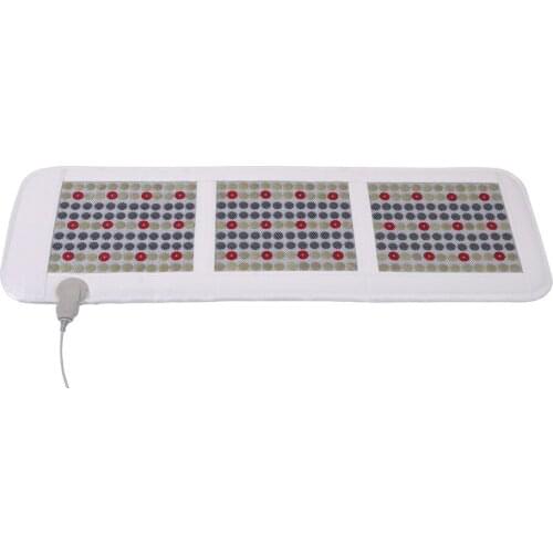 VLF health mattress jade tourmaline LED photon light heating physiotherapy mat FIR stone PEMF mat