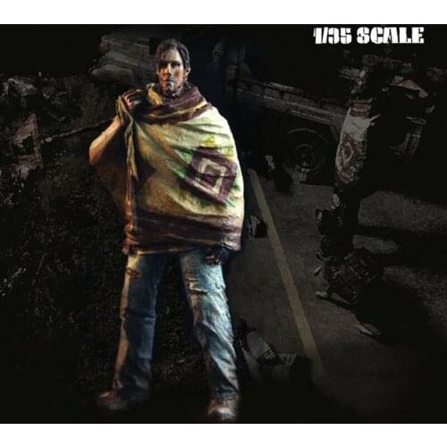 1/35 stand ancient warrior man Resin figure Model kits Miniature gk Unassembly Unpainted