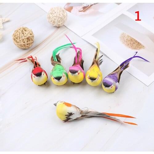 1Pcs DIY Party Crafts Ornament Props Artificial Foam Feather Simulation Bird Home Garden Wedding Decoration
