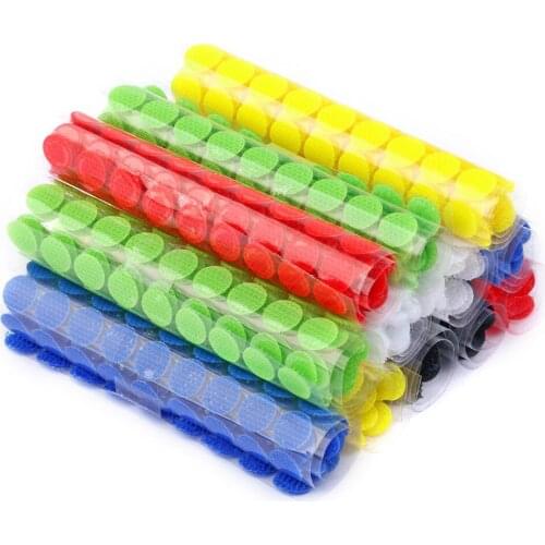 10mm 270 Pairs Colorful Adhesive Hook And Loop Fastener Tape Dots Magic Sticker Round Strong Self Adhesive Dual Lock Magic Tape