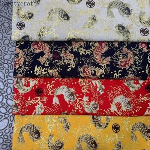 150x100cm Japanes carp Cotton Fabric By Meters tissus telas Tecido DIY Handmade Sewing Cushion Dress patchwork Accessories Cloth