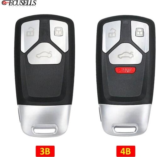 3/4 Button Remote Smart Car Key Shell Case For 4M0 959 754 AK/ AQ/ AF for Audi A4 A5 S4 S5 Q7 SQ7 2017 2018 for TT 2016 - 2018