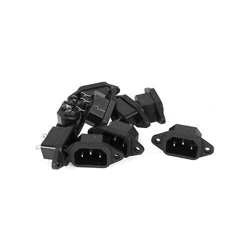 9 Pcs AC 250V 10A IEC 320 C14 Male Plug 3 Pins PCB Power Inlet Socket
