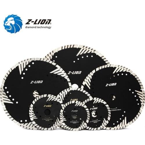 Z-LION 1PC 105/115/125/150/180/200/230/250/300mm Diamond Saw Blade Granite Marble Concrete Cutting Disc With Protection Teeth