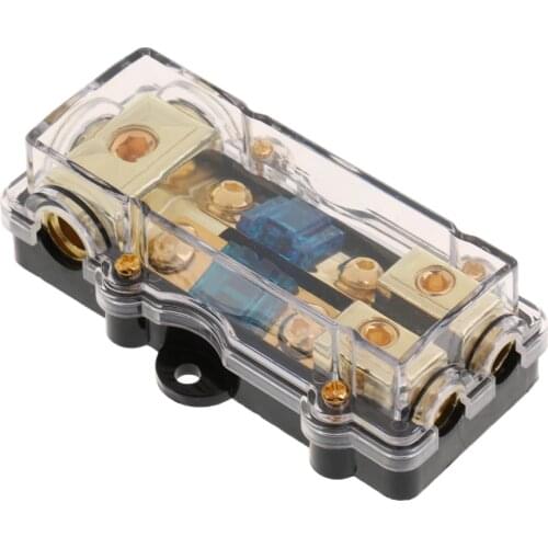 Car Stereo Audio Inline Fuse Holder Distribution Block 4 6 8 Gauge Out
