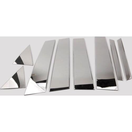 BBQ@FUKA Fit For 2013- 2017 Nissan Sentra Car Window Pillar Post Cover Trim Accent Chrome Styling Sticker