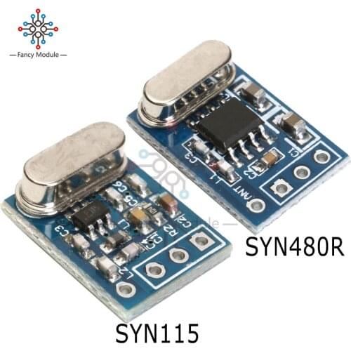1 Set 433MHz Transmitter Receiver Wireless Module SYN115 Transmitter Module with SYN480R Receiver Module Ask/OOK Chip PCB