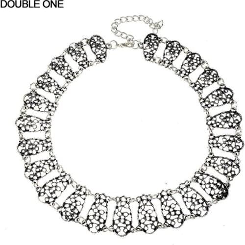 Bohemian Rhinestones Choker Necklace Women Statement Fine Jewelry Ethnic Vintage Boho Collares Necklace