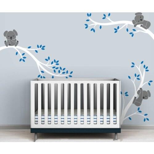 Large size Koala Tree Branches DIY Wall Decals Wall Sticker Nursery Vinyls Baby Wall Stickers Wall Art For Kids Rooms Mural D504