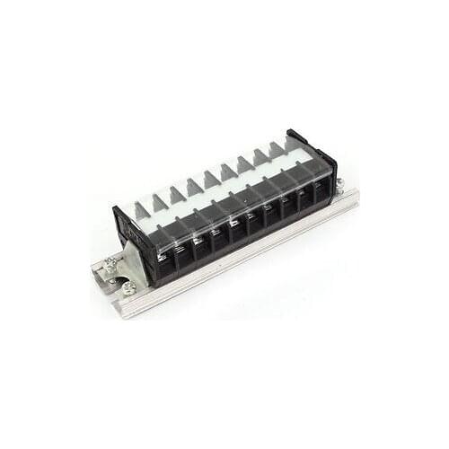TD-1510 660V 15A Dual 10 Pole Din Rail Screw Connector Electric Terminal Barrier
