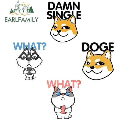 EARLFAMILY 13cm for Funny Animals Baby Room Vinyl Car Stickers Waterproof Scratch-Proof Decals Surfboard Laptop Car Accessoires