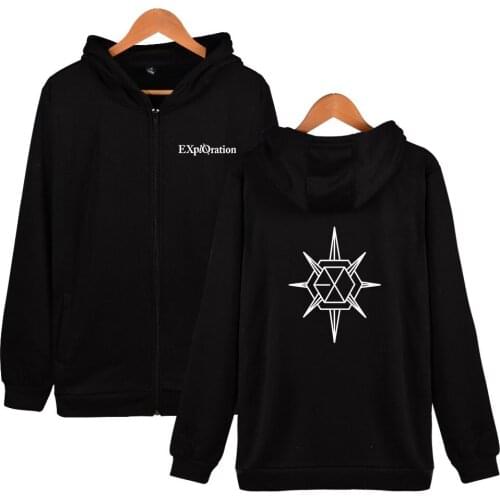 EXO 2019 tour EXO PLANET #5 - EXplOration Live Album print Zipper Hoodies Sweatshirt Cute Women/men Fashion Hoodies Zippers