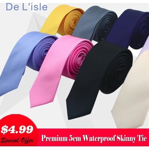 HOT SALE!! Fashion 5cm Skinny Tie Narrow Necktie Slim for Men and Women Nano Waterproof Premium Gift