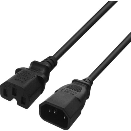 Power Adapter Cable, C14 to C15 Product Word Revolution Product Letter with Groove Power Extension Cable