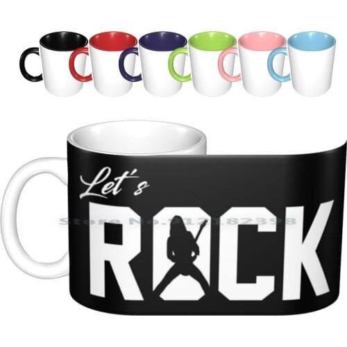 Lets Rock Ceramic Mugs Coffee Cups Milk Tea Mug Status Quo Rick Parfitt Lets And Roll Creative Trending Vintage Gift Bottle Cup
