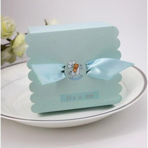 Candy box bag chocolate paper gift package for Birthday Wedding Party favor Decor supplies DIY Its a girl/boy design Wh