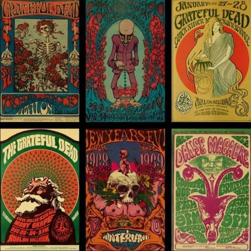 Buy three to send one Rock music death poster kraft poster home decoration painting