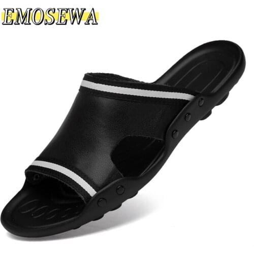 Mens Sandals Summer Shoes Outdoor Beach High Quality Flip Flops Men Slippers Moccasins Casual Shoes Sports Thick Sole Shoes 47