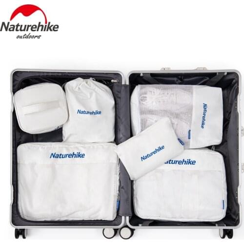 Naturehike Foldable Luggage Storage Bag Set Clothes Shoes Wash Bag 6 Bags In 1 Set Organizer Waterproof For Travel Business