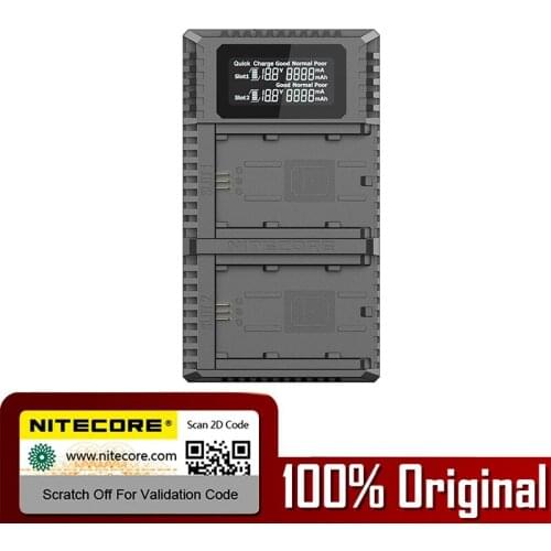 Nitecore USN4 Pro Dual Slot USB QC Charger For Sony a7 III , a7R III , a9 (ILCE-9) Compatiple with NP-FZ100 Camera batteries