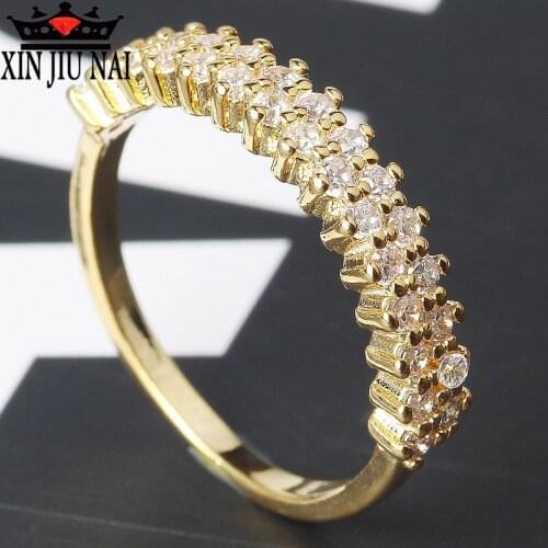 2020 New Original design jewelry eternity ring feminine charm wedding products luxury inlaid rhinestone rings for women