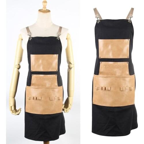 Salon Hairdressing Hair Cutting Apron Front 3 Pockets for Barber Hairstylist Hairdresser Barber Workshop Tool Apron Adults