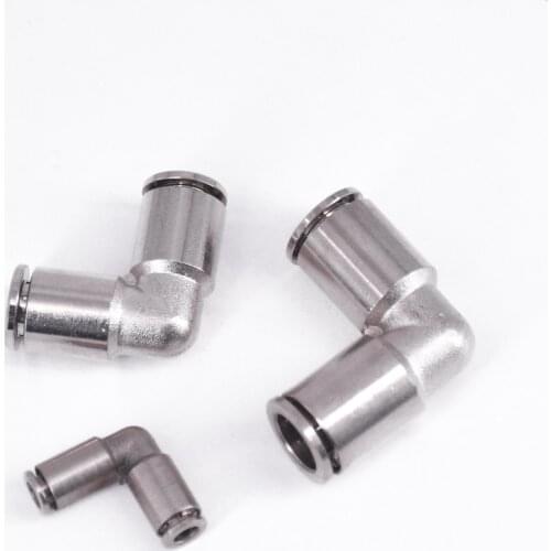 Pneumatic Connectors 4/6/8/10/12/14/16mm Elbow Nickel Plated Brass Push In Quick Connector Release Air Fitting Plumbing