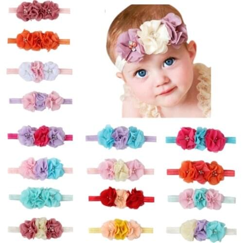New Chiffon Flower Headband Pin Accessories Cute Headband Baby Girl Toddler Headband Children