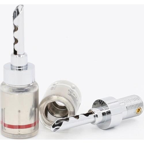 Rhodium plated BFA banana connector Banana Plug Adapter Wire Speaker Speaker Cable Connector