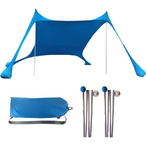 Family Beach Tent Anti-UV Support Rod Stability Outdoor Sun Shelter Camping Trips Fishing Backyard Fun Picnics Waterproof Tents