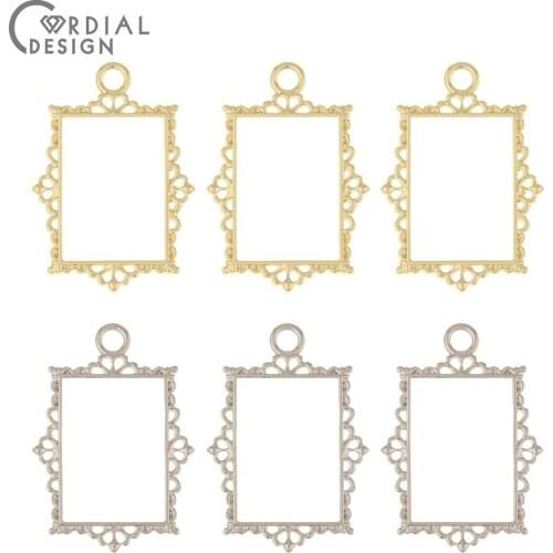 Cordial Design 100Pcs 26*37MM Jewelry Accessories/DIY Charms/Rectangle Shape/Pendant/Hand Made/Jewelry Findings & Components
