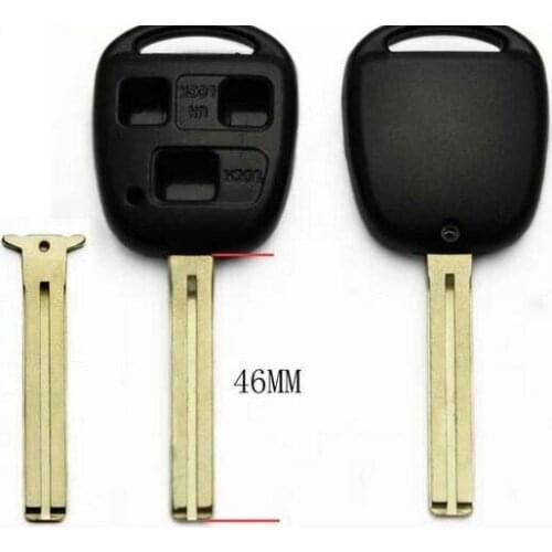 Replacement Remote Key Shell Case For Toyota 3 Buttons With TOY48 Uncut Blade Fob Key Cover 20PCS/lot +HKP Free Shipping