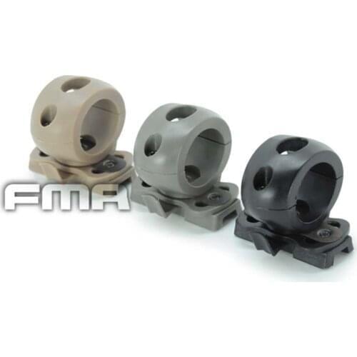 Tactical Airsoft Side Rail Single 1.2'' flashlight Clamp For Fast Helmet BK/FG/DE